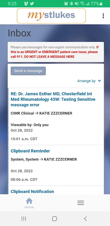 mystlukes Patient Portal Zrzut ekranu 2