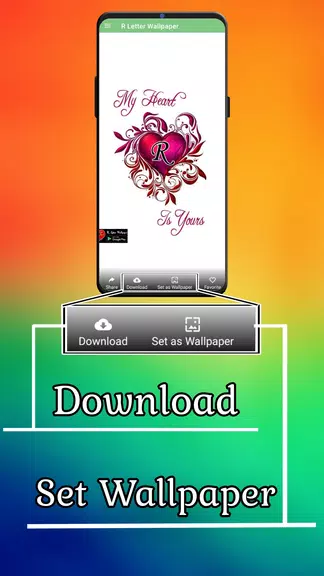 R Letter Wallpaper - Photos 스크린샷 4