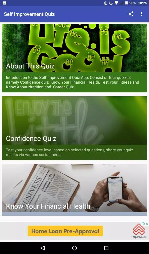 Self Improvement Quiz Скриншот 1