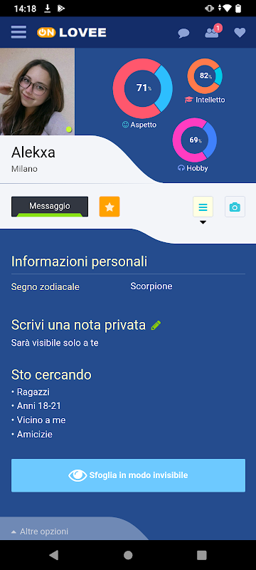 Schermata Onlovee 1
