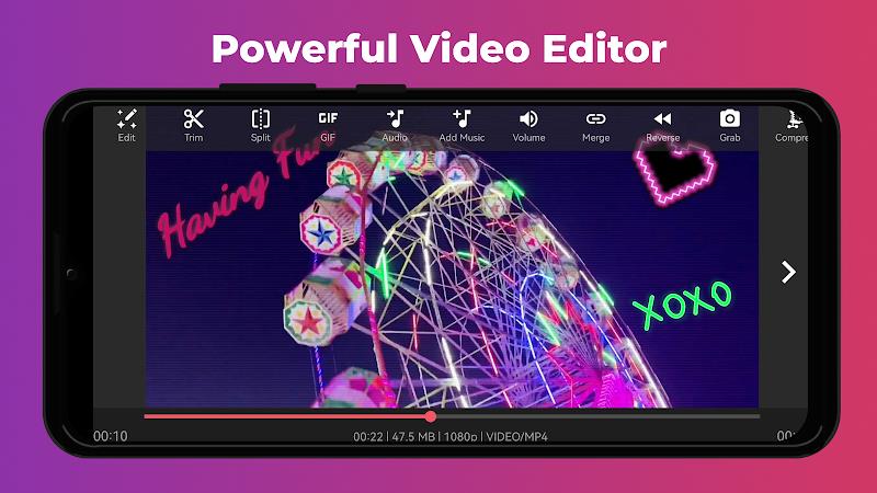 Video Editor & Maker AndroVid ဖန်သားပြင်ဓာတ်ပုံ 1