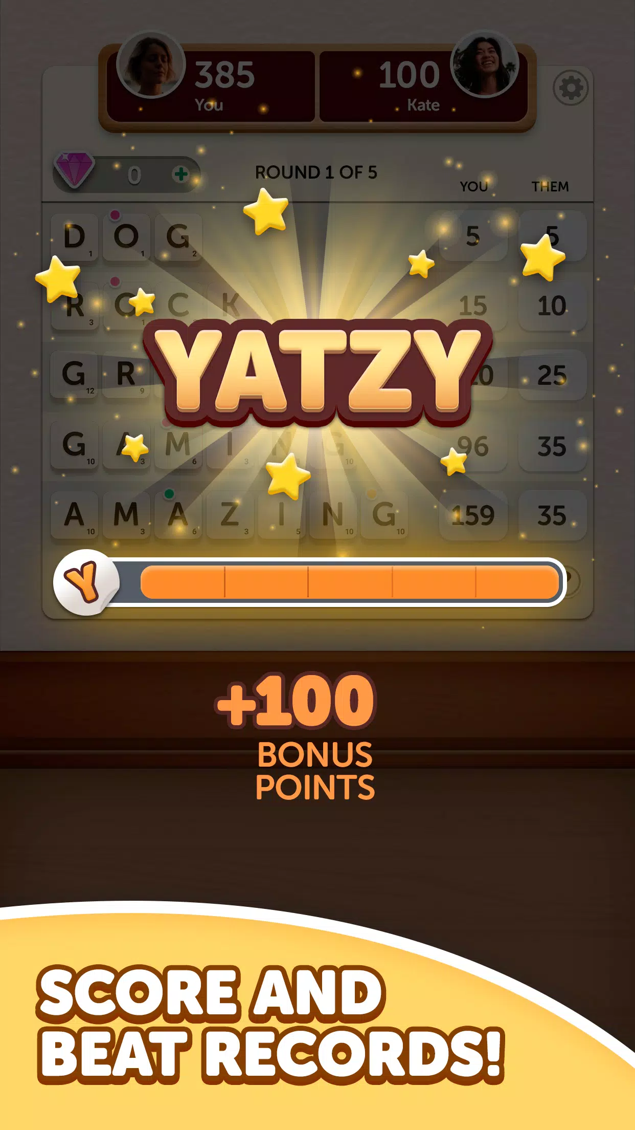 Word Yatzy - Fun Word Puzzler Captura de pantalla 3