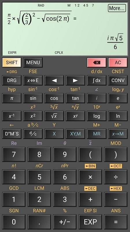 HiPER Scientific Calculator应用截图第2张