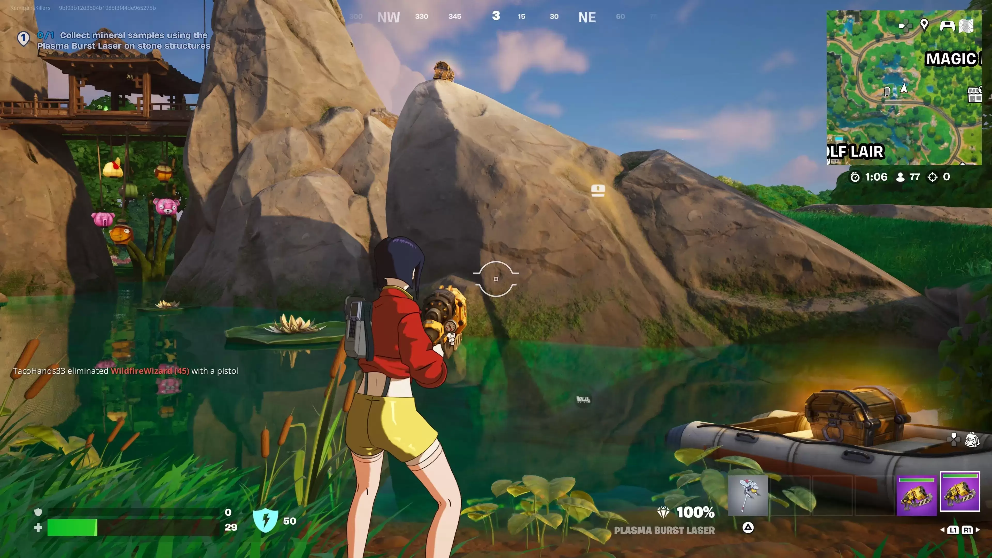 “在Fortnite第6章中收集具有等離子爆發激光的礦物樣品指南”