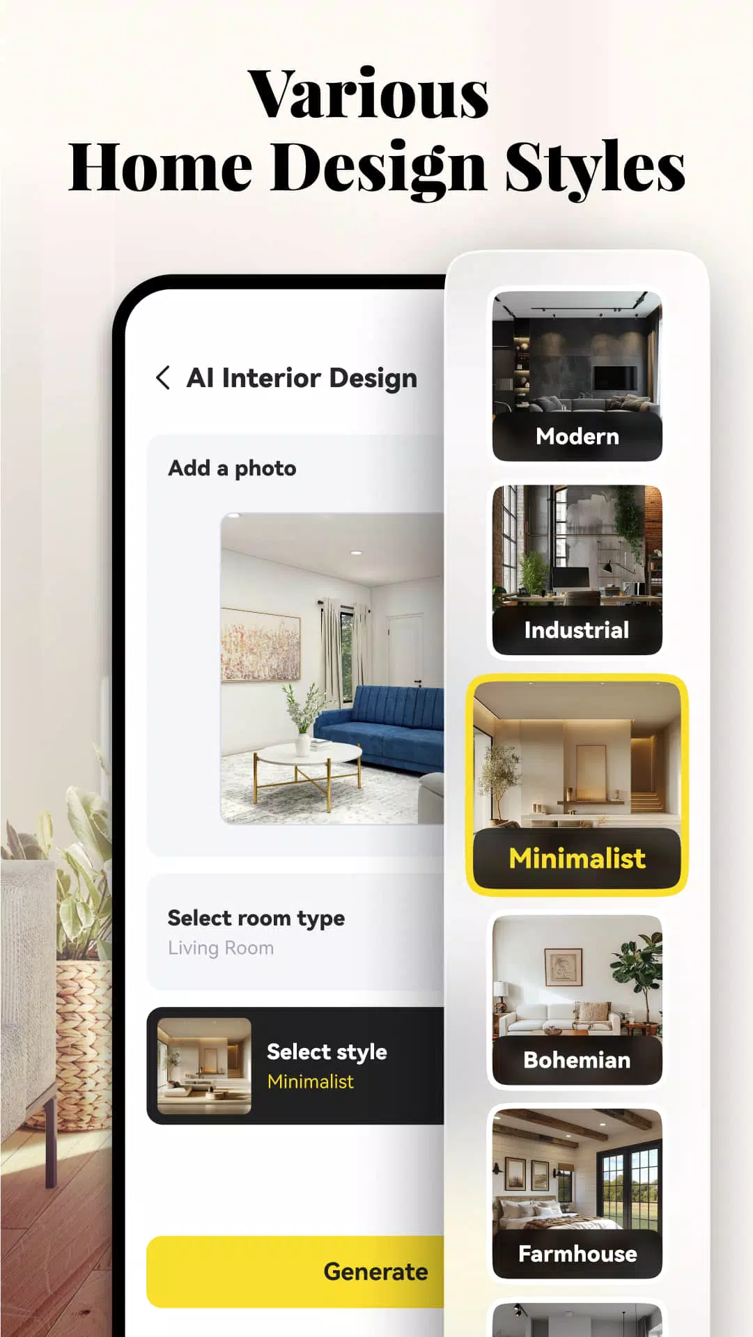 AI Home Design: Interior Decor Captura de pantalla 3