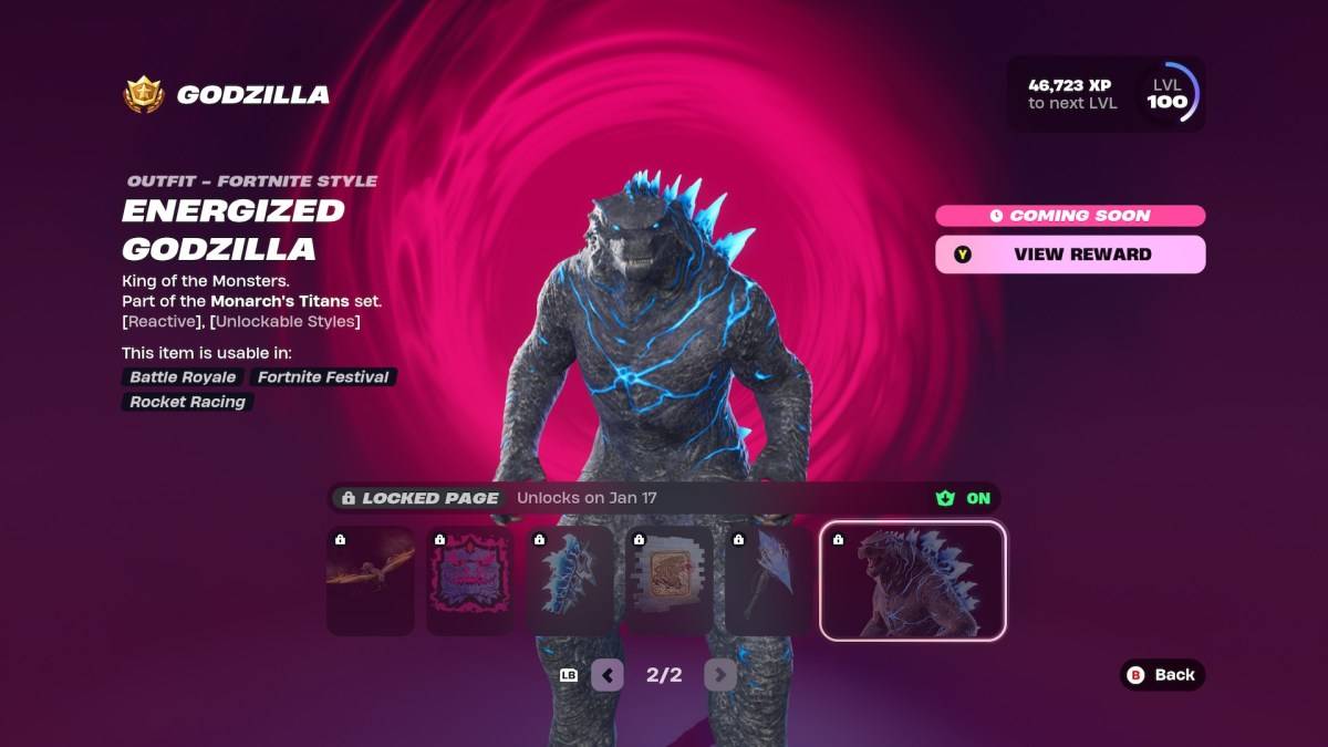 Energized Godzilla Style in Fortnite