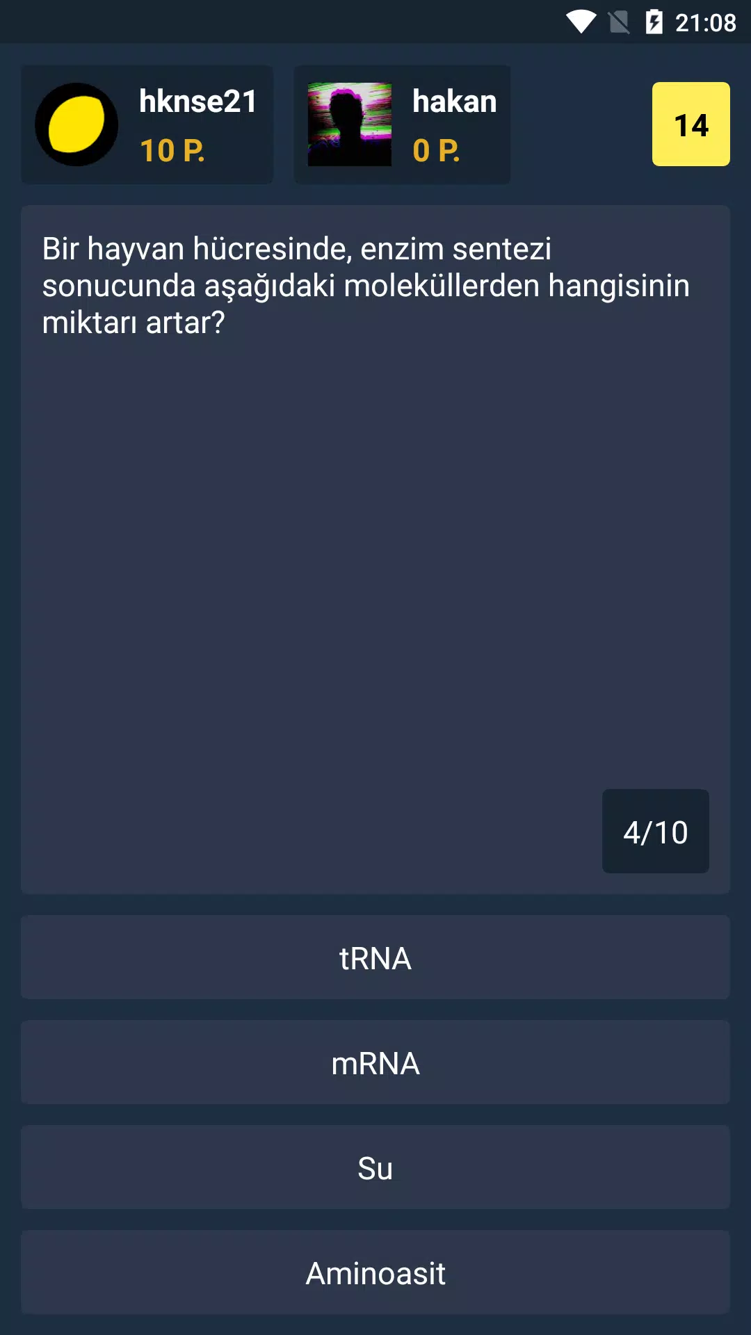 Biyoloji Quiz 스크린샷 2