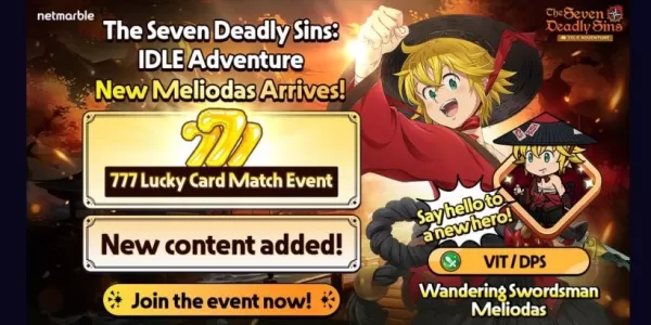 Wandering Swordsman Meliodas Debuts in Seven Deadly Sins: Idle Adventure with Exclusive Events