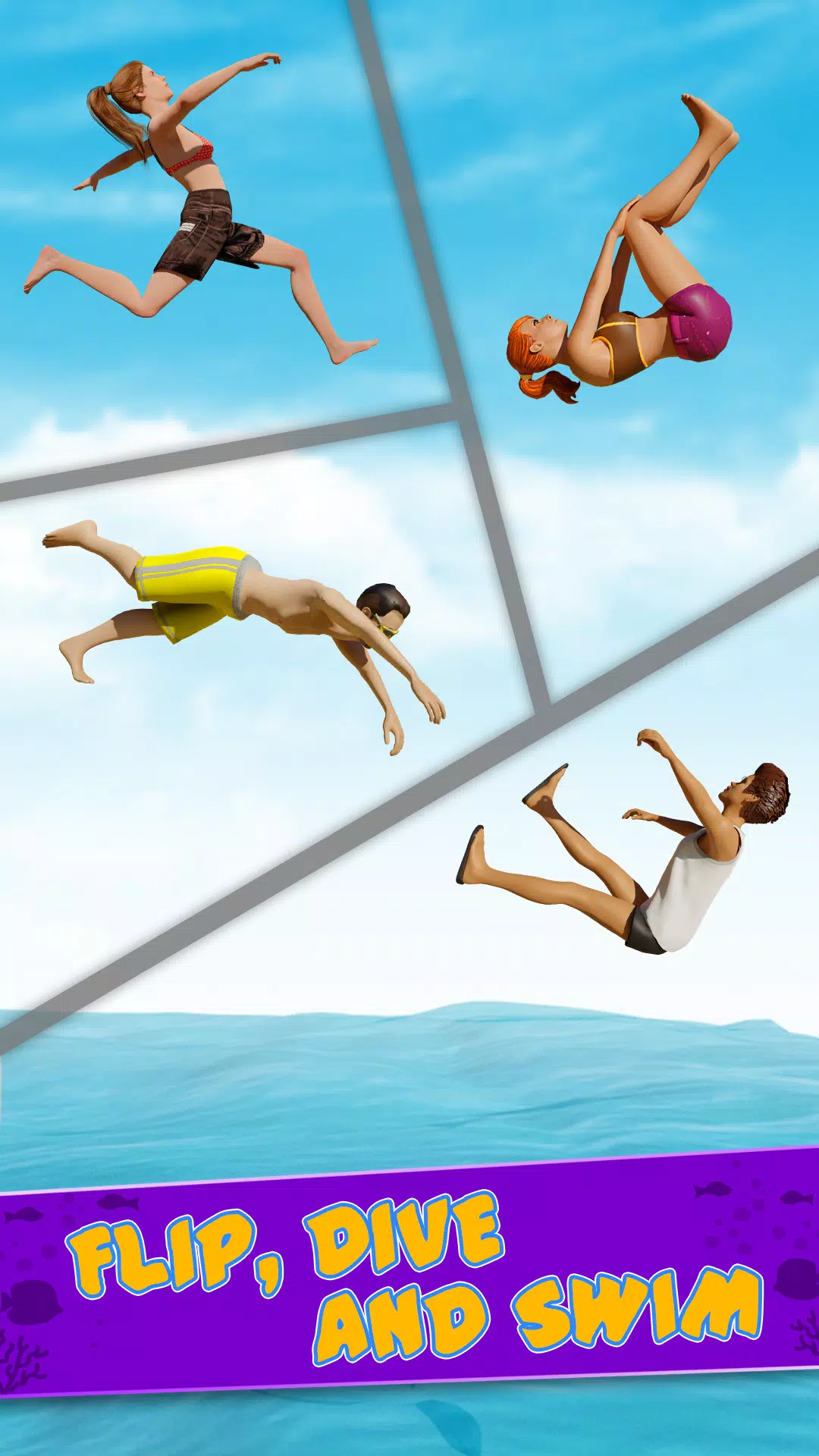 Cliff Flip Diving 3D Flip Captura de pantalla 3