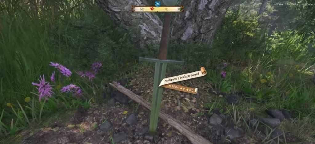 Spada rotta Ambroze bloccata nel terreno KCD2