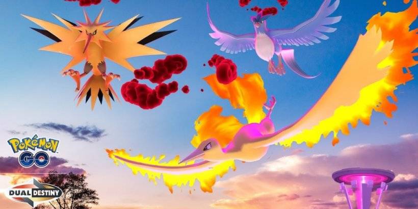 Pokémon Go está trazendo versões dynamax de Articuno, Zapdos e Moltres no lendário evento de voo