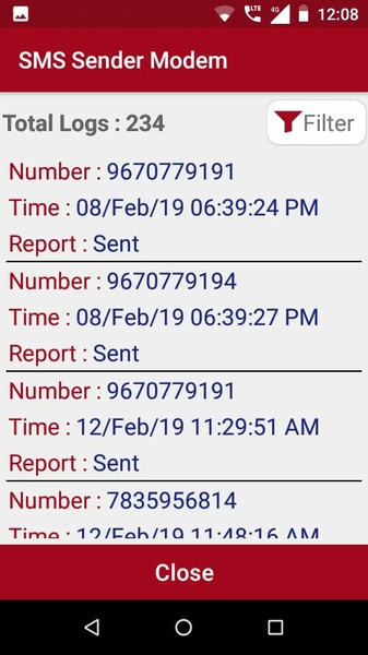 SMS Sender Modem ဖန်သားပြင်ဓာတ်ပုံ 4