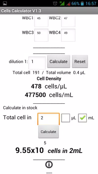 Cells Calculator Captura de tela 2