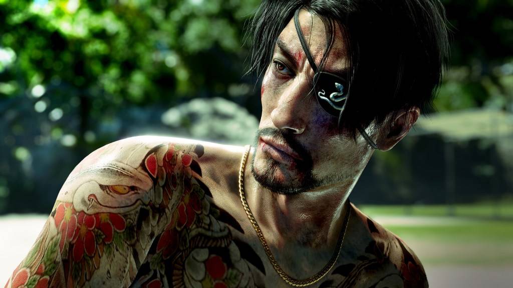 就像龍:夏威夷的海盜雅庫扎一樣,戈羅·馬吉瑪(Goro Majima)身後綠色。
