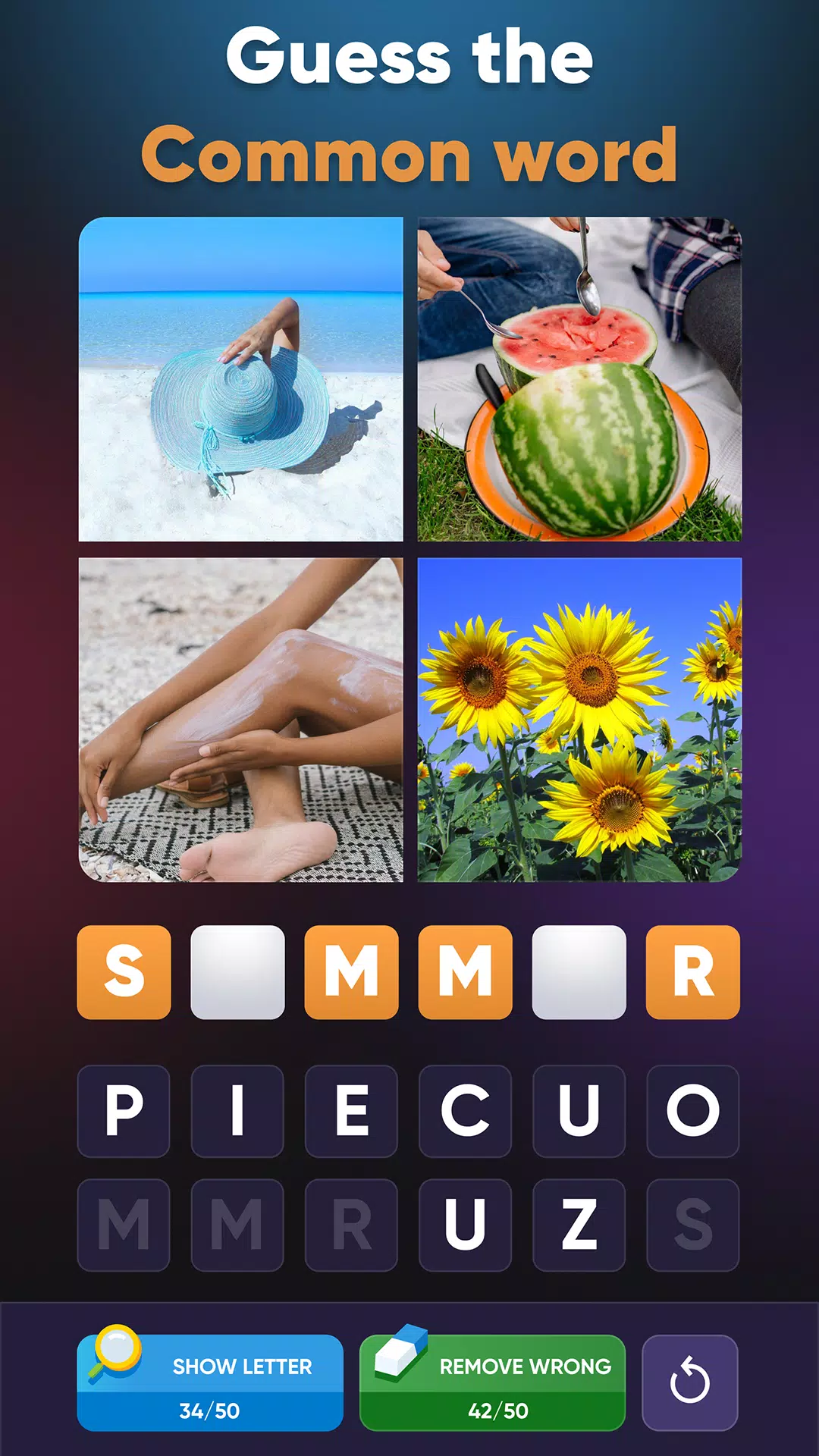 4 Pics Association Word Puzzle 스크린샷 1