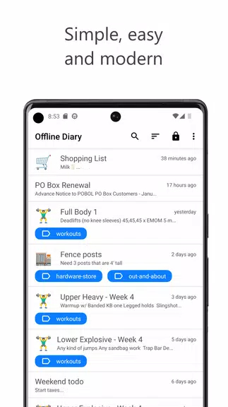 Offline Diary: Journal & Notes Screenshot 1