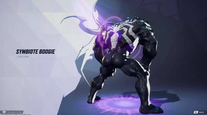 Symbiote Boogie Venom Twerk Emote, как видно в соперниках Marvel. Изображение, снятое IGN.