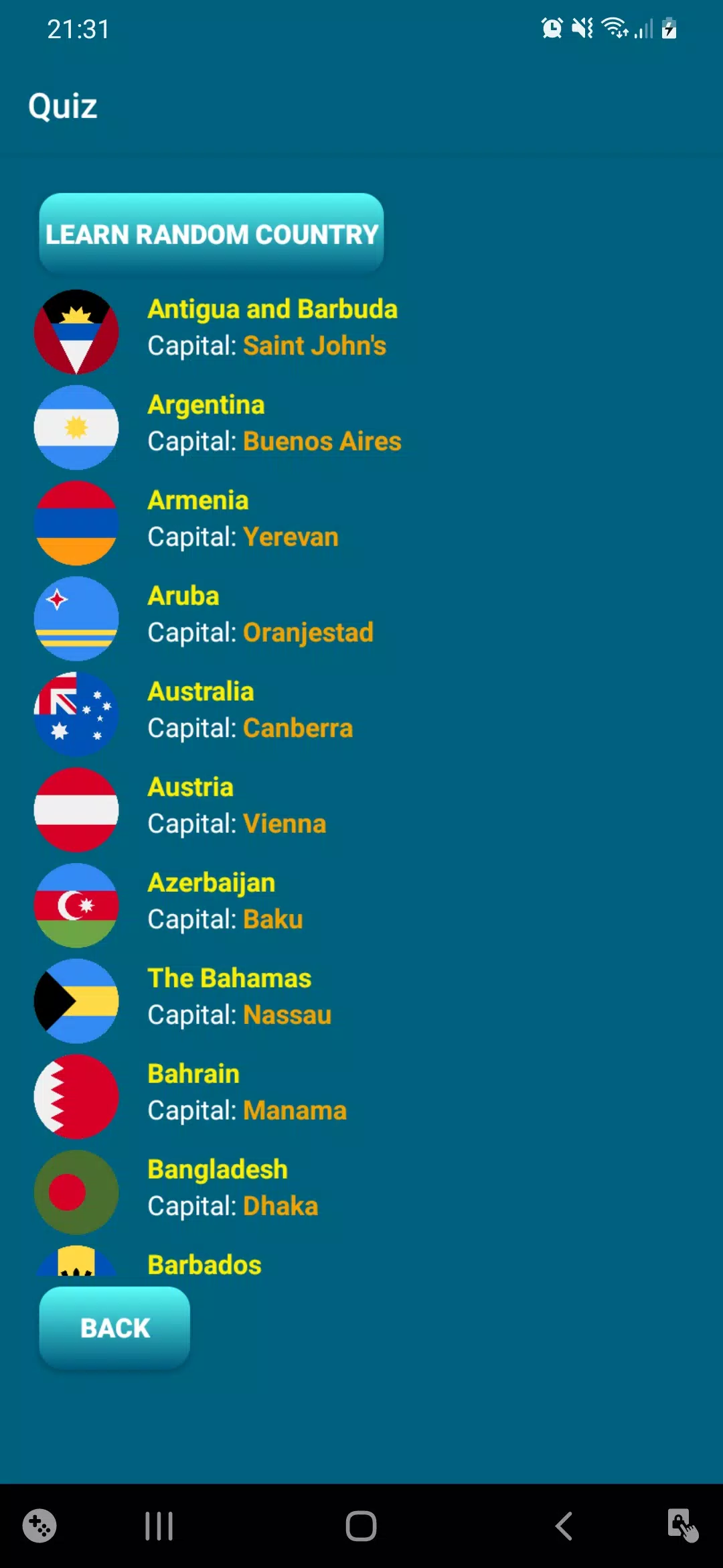 Countries, capitals, flags - W Captura de pantalla 2