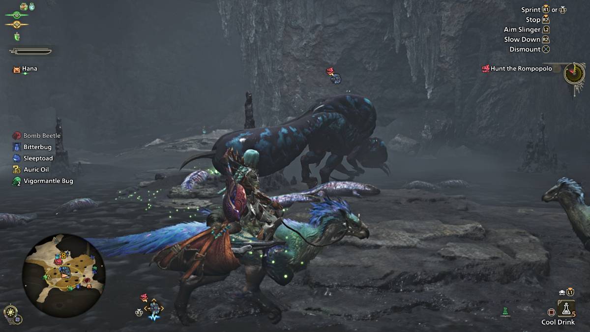 몬스터 헌터 와일드에서 롬포폴로와 조우