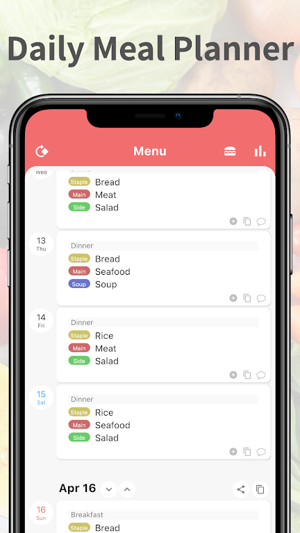 Schermata Daily Meal Planner 3