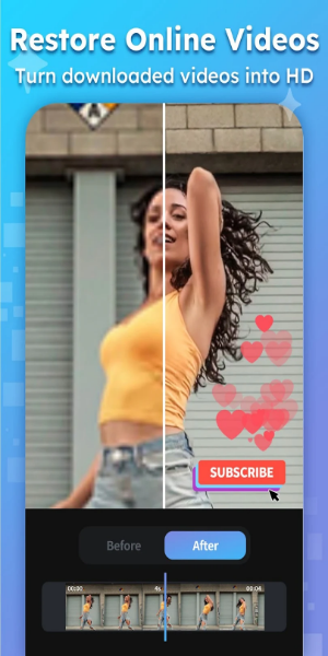 </li>
<li>
<p>AI Video Enhancer - HiQuality ist ein umfassendes Tool zur Video- und Bildverbesserung. Seine KI-gestützten Funktionen machen es zu einer herausragenden Option zur Verbesserung der Qualität von Selfies, Cartoons und heruntergeladenen Videos.  Für professionelle Ergebnisse ist diese App ein Muss.</p>
</li>
</ol>
<p><img src=