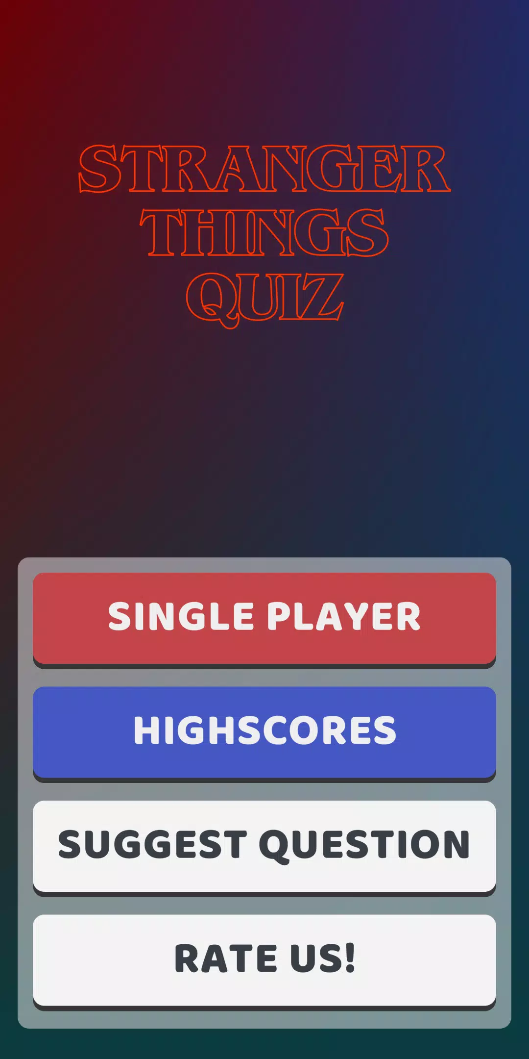 Stranger Things Quiz Captura de pantalla 1
