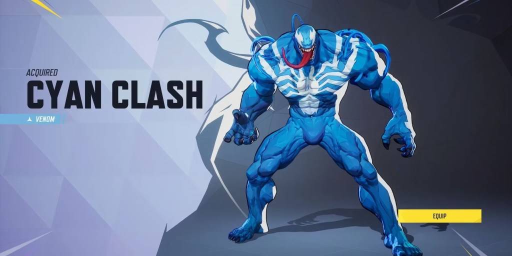 Venom bersenang -senang dalam kulit pertembungan cyannya