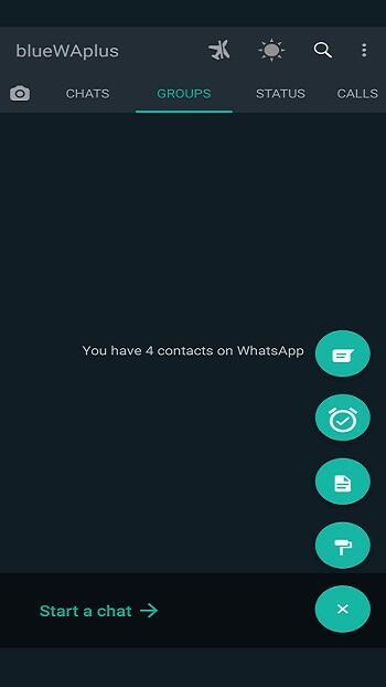 Blue WhatsApp Plus Captura de pantalla 4
