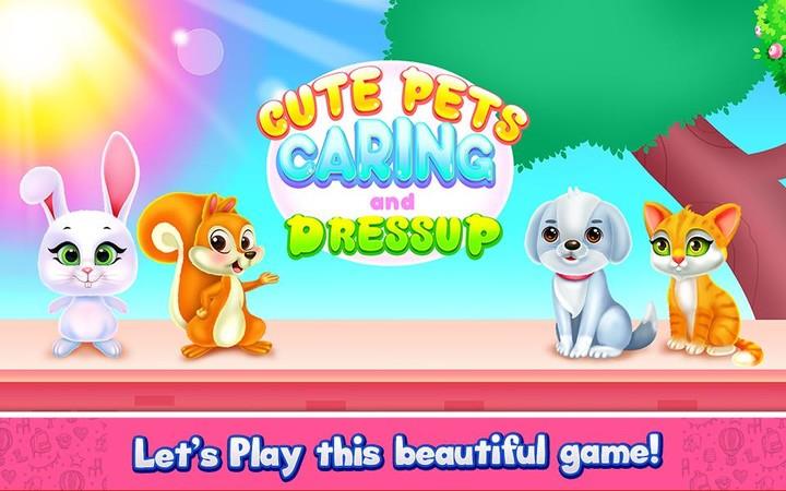 Cute Pets Caring and Dressup स्क्रीनशॉट 1