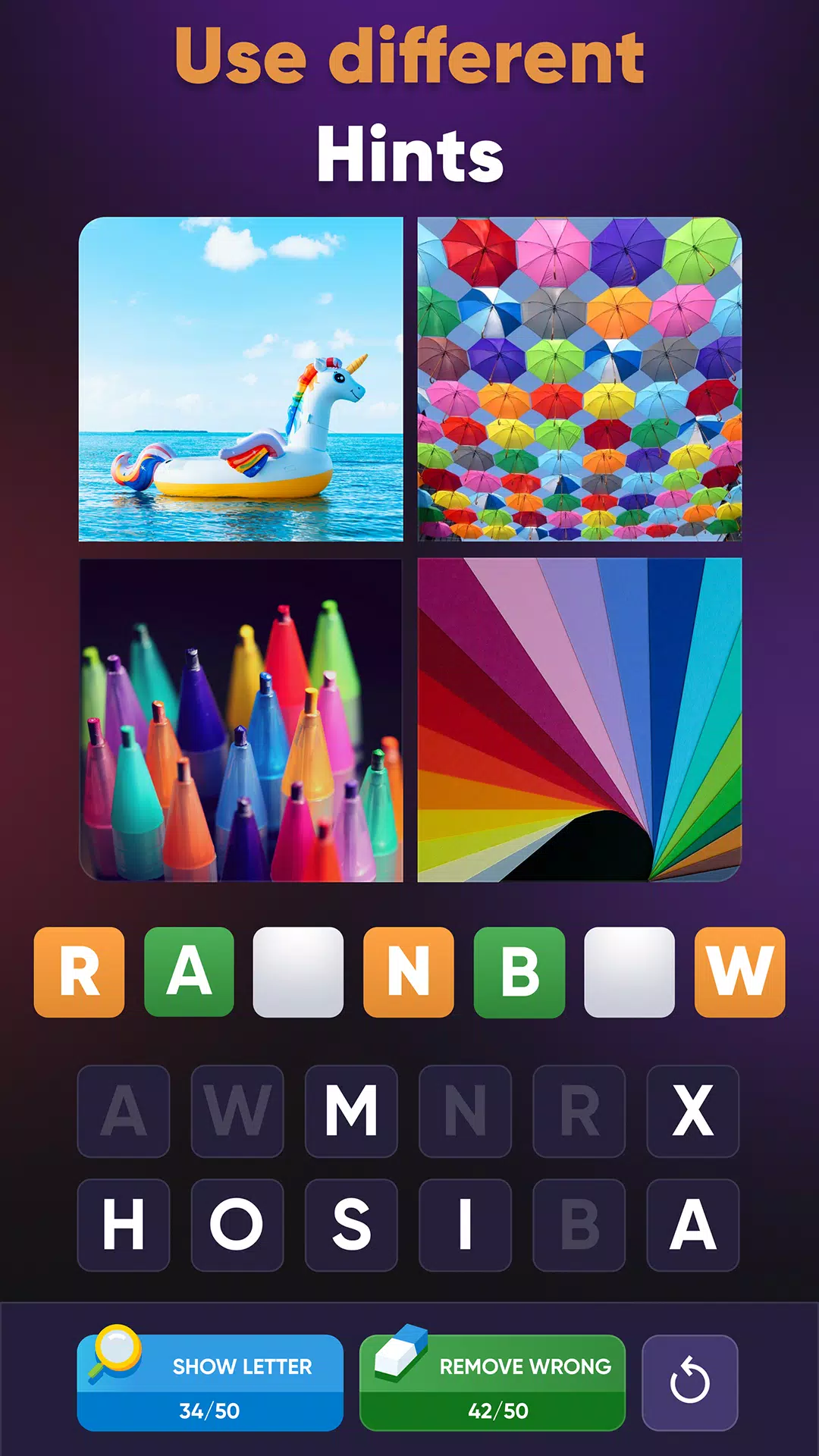 4 Pics Association Word Puzzle 스크린샷 2