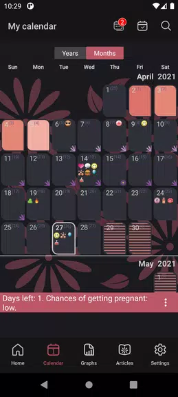WomanLog Period Calendar Screenshot 3