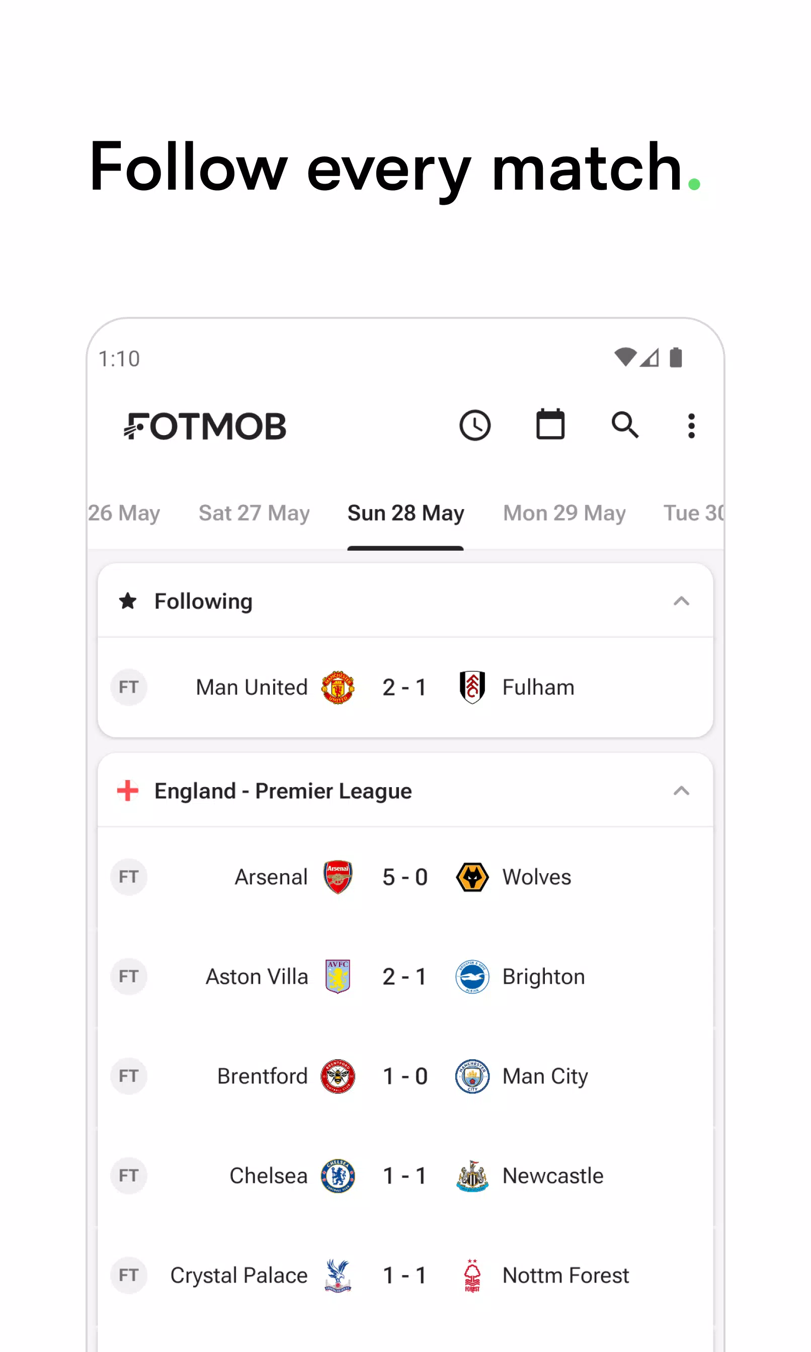 FotMob Zrzut ekranu 1