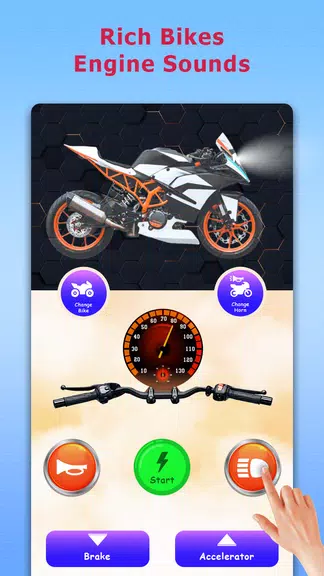 Super Bike Engine Sounds Sim Captura de tela 3
