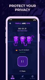Triple Ape VPN - Safe & Secure スクリーンショット 1