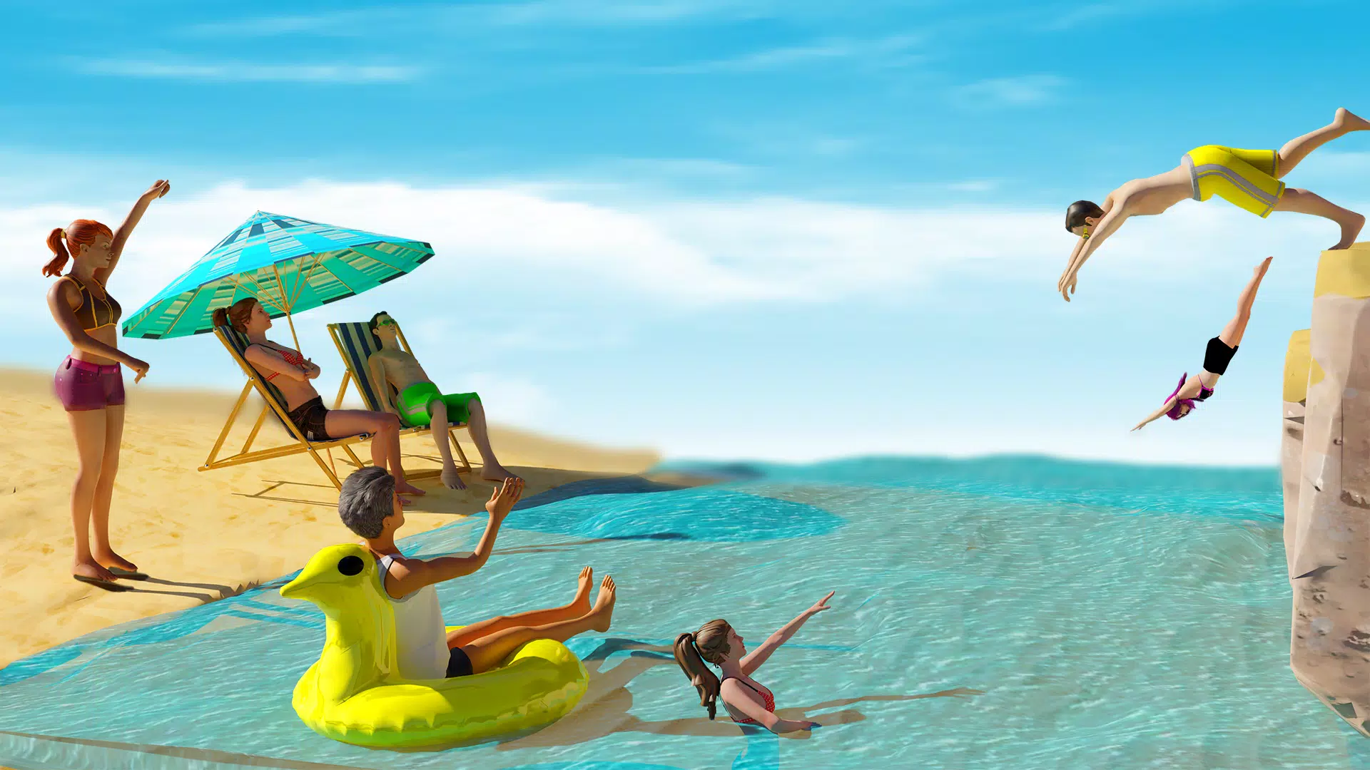 Cliff Flip Diving 3D Flip Captura de pantalla 1