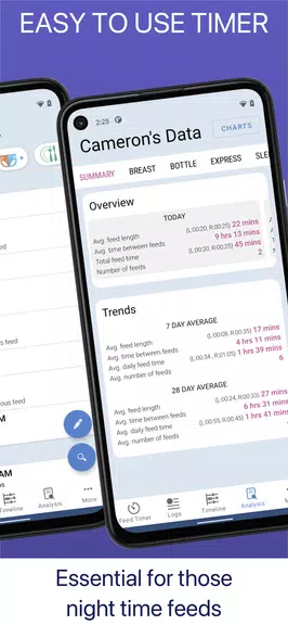 Baby Feed Timer, Breastfeeding 스크린샷 2