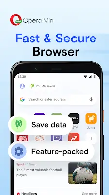 Navegador Opera Mini Captura de pantalla 1