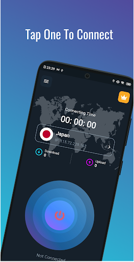 Dark Blue VPN - Fast & Secure स्क्रीनशॉट 1