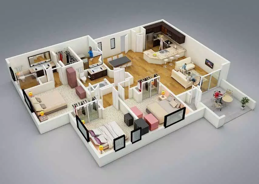 3D small house design スクリーンショット 2