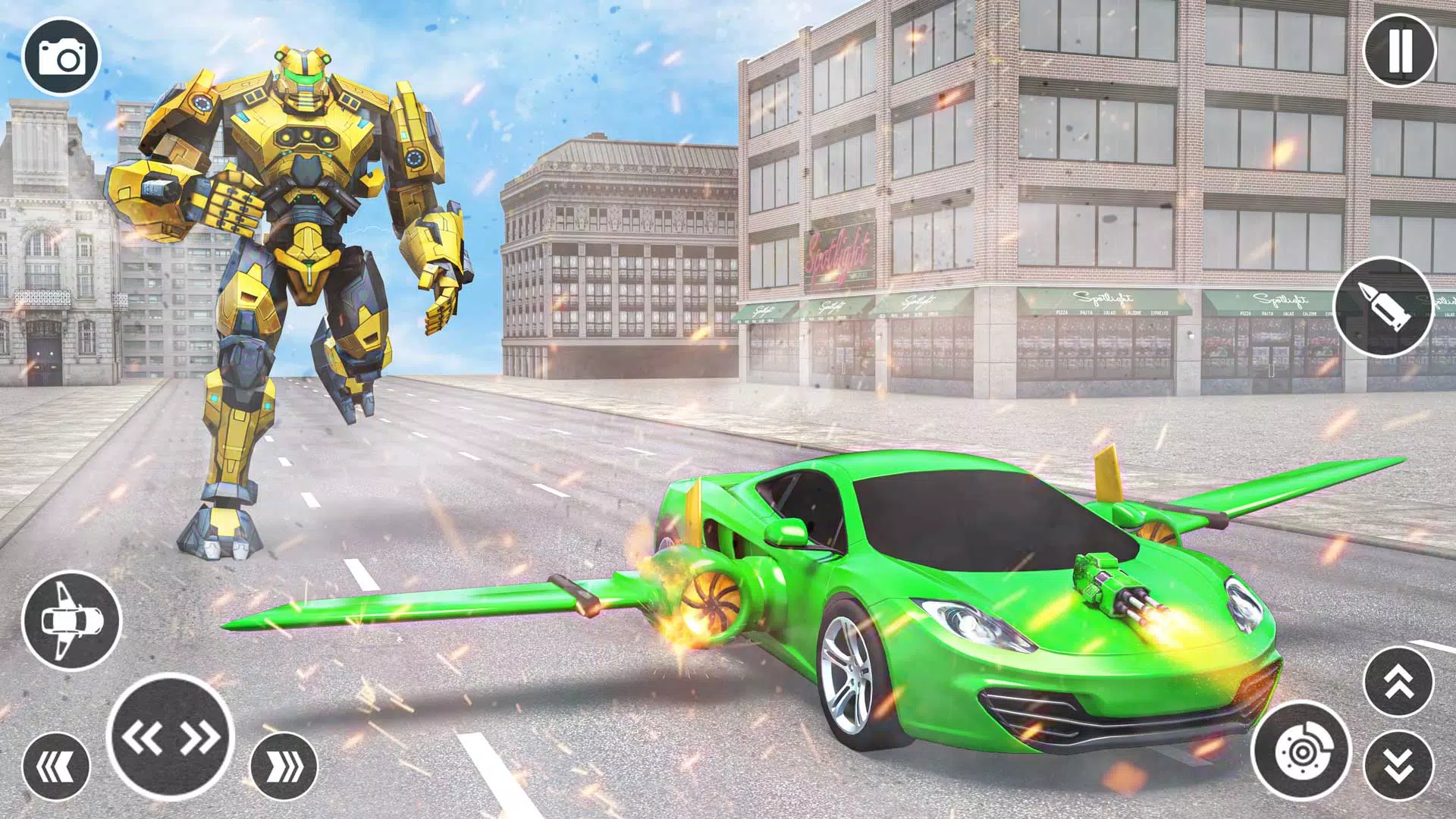Flying Car Robot Shooting Game應用截圖第4張