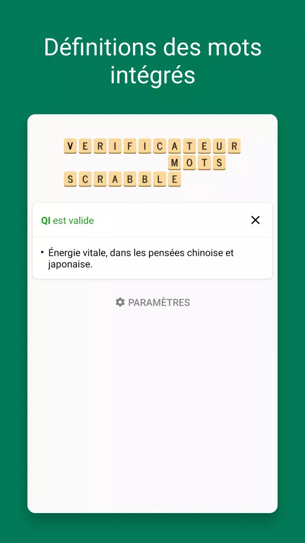 Verificateur Mots SCRABBLE 스크린샷 2