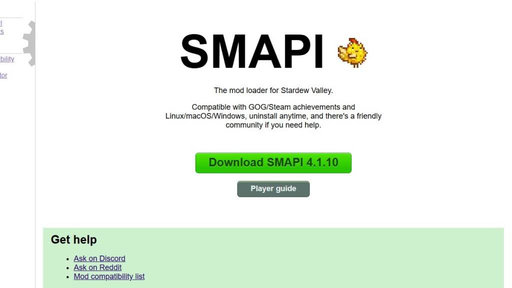 SMAPI Como parte de um artigo sobre como modificar o vale de Stardew.