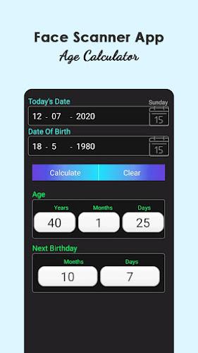Face Scanner - Age Calculator Tangkapan skrin 2