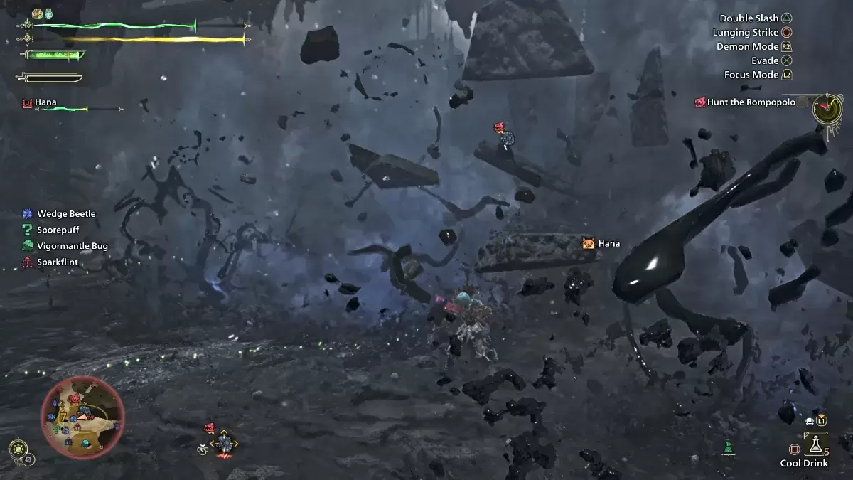 몬스터 헌터 와일드의 롬포폴로 공격