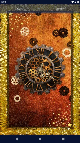 Steampunk Clock Wallpaper Скриншот 3