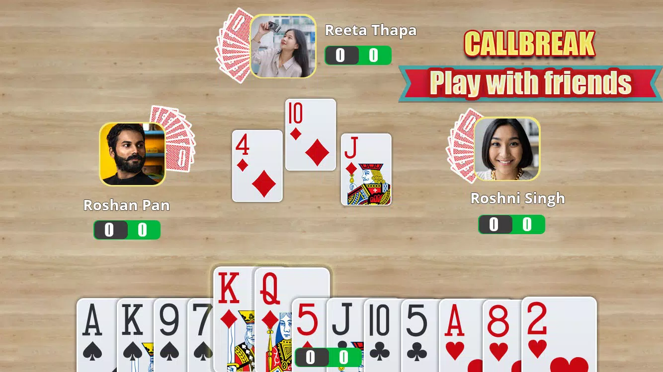 Call Break Online Card Game Captura de tela 1