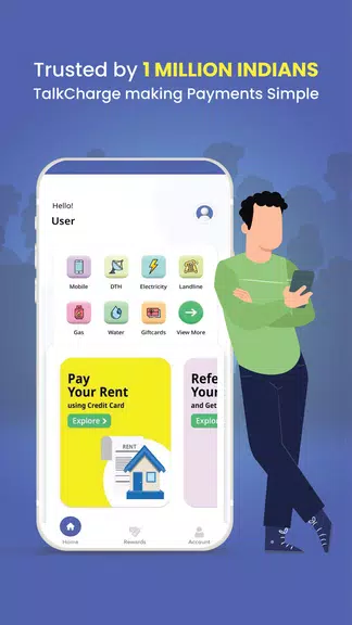 Schermata TalkCharge - Recharge & Bills 1
