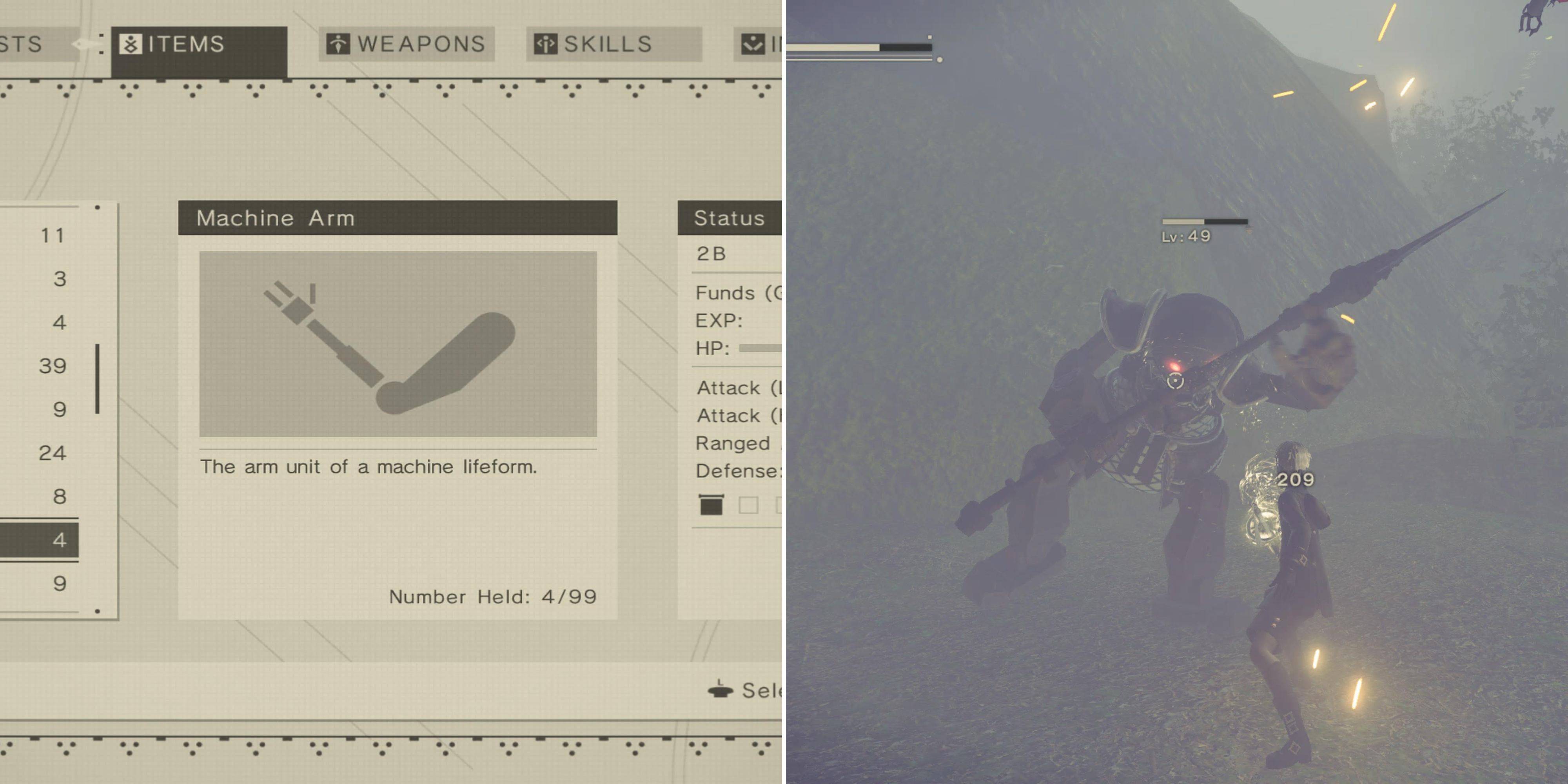 Nier: Gabay sa Pagsasaka ng Arm ng Automata Machine