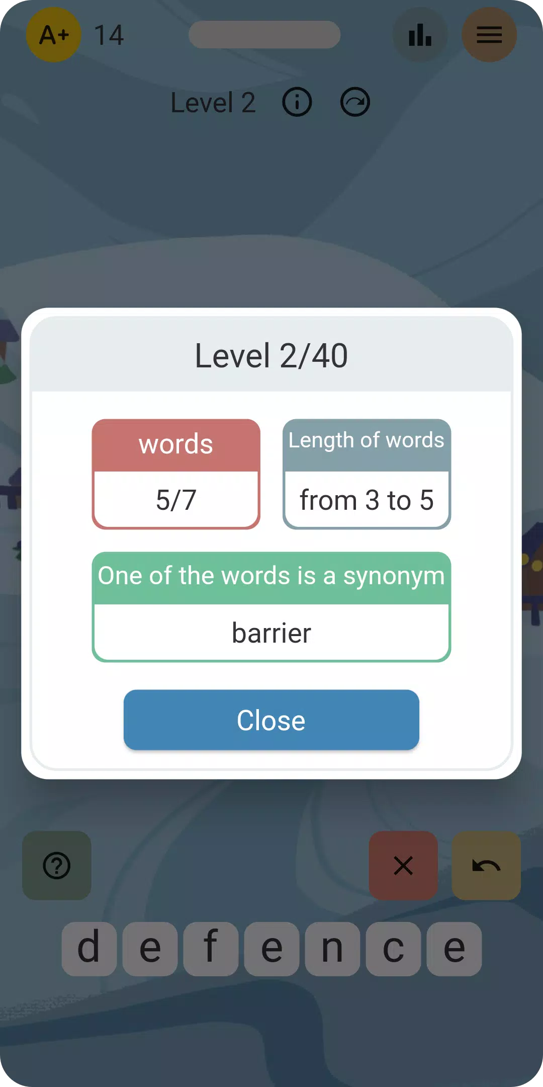 Words from word and contrary Captura de pantalla 3